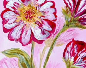 Corks & Canvas at the Winery: Pink Floral
