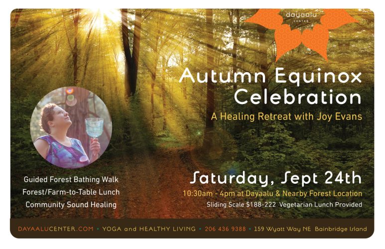 Autumn Equinox Celebration: A Healing Retreat with Joy Evans —In-Studio Event